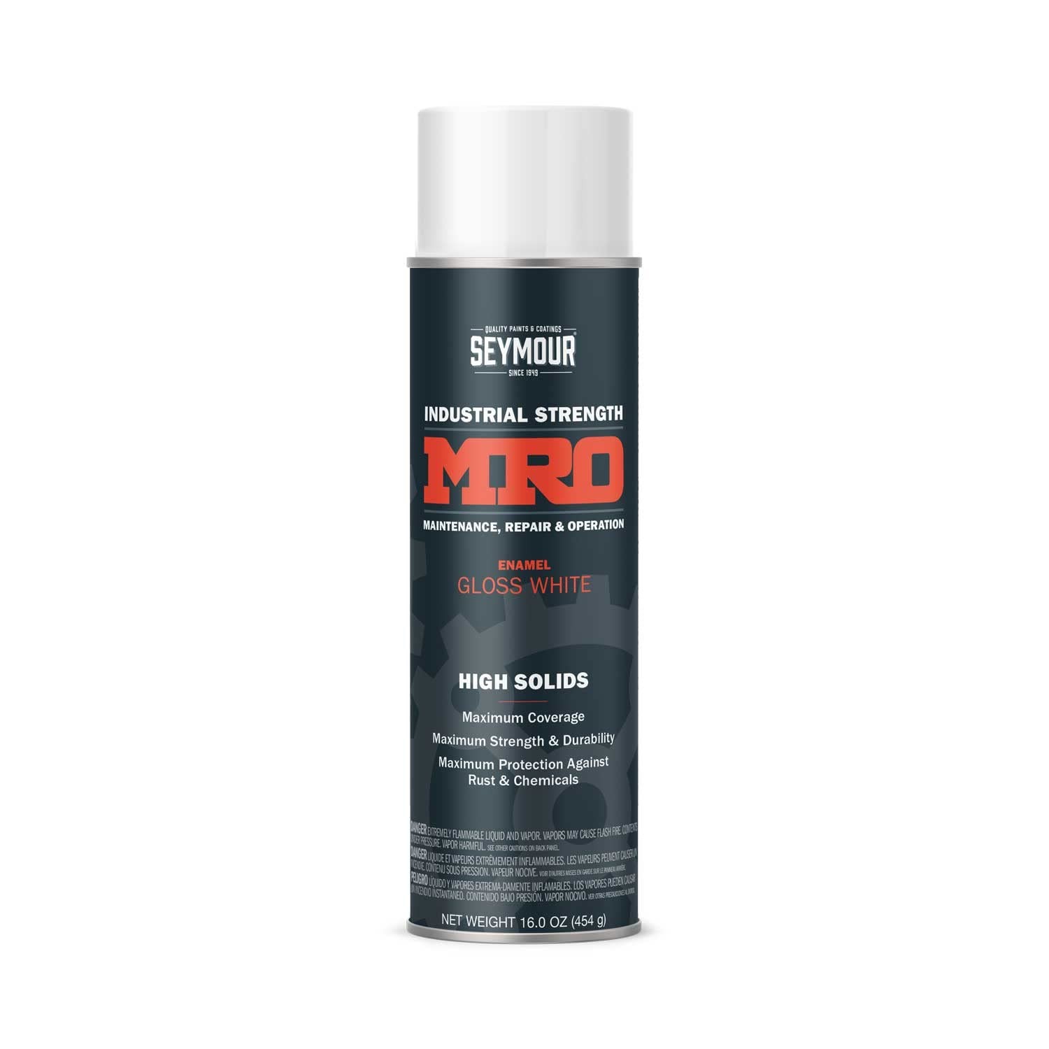 620-1413 Industrial MRO High Solids Spray Paint, Gloss White 16 Ounce (Pack o...