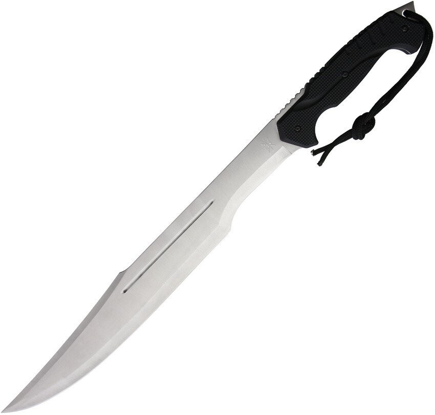 Frost Cutlery Machete Fixed Knife 17" Stainless Steel Blade Black - TX-174B