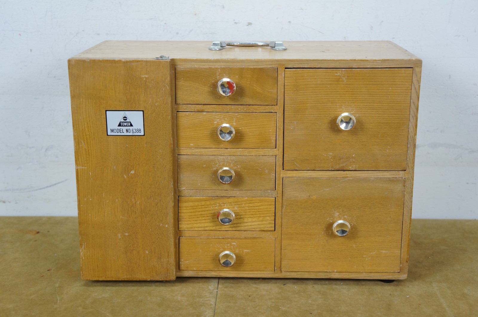 Vintage Sears Tower Model 6388 Microscope Wooden Case Accessories