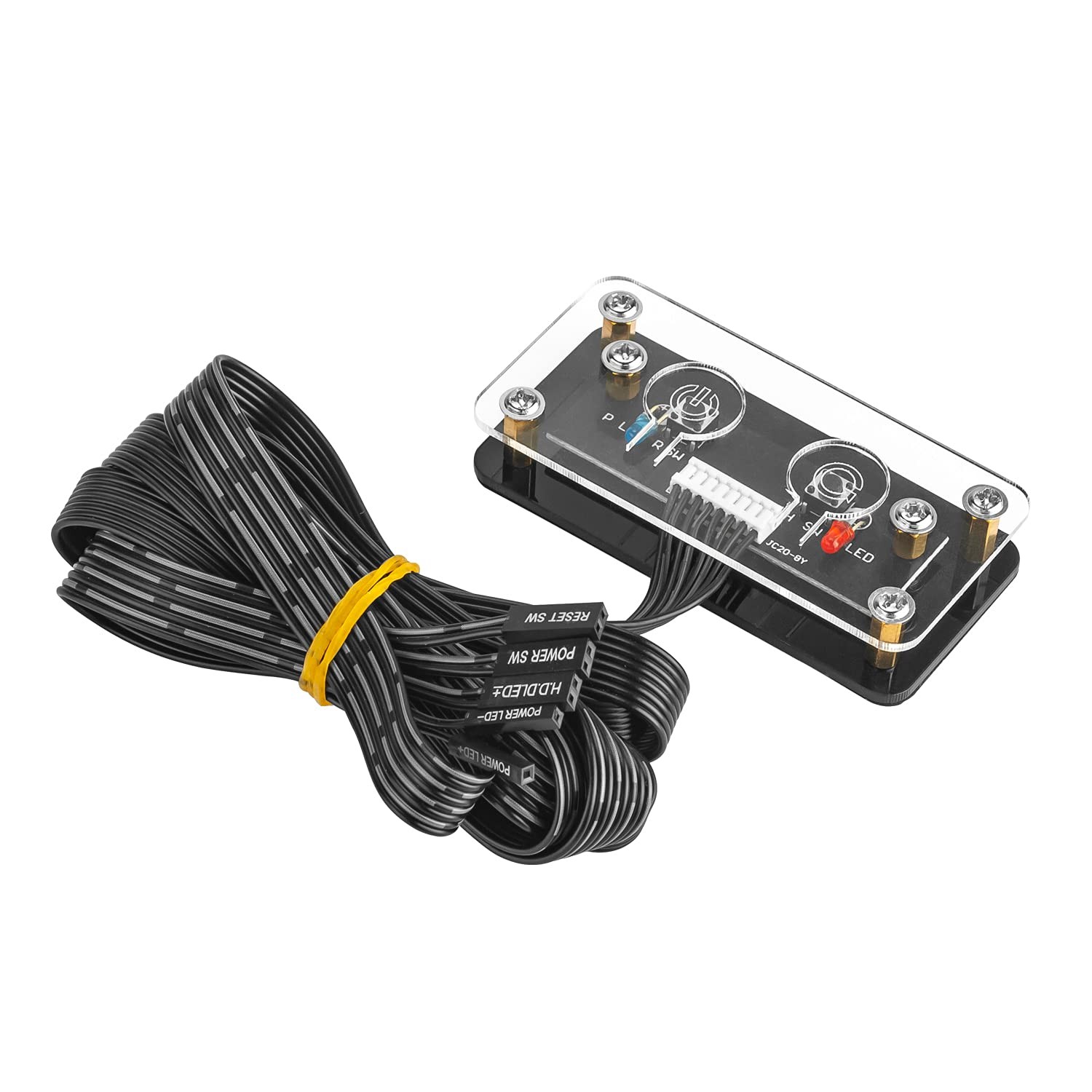 OwlTree Desktop Computer Power Button - External PC Case Motherboard Black