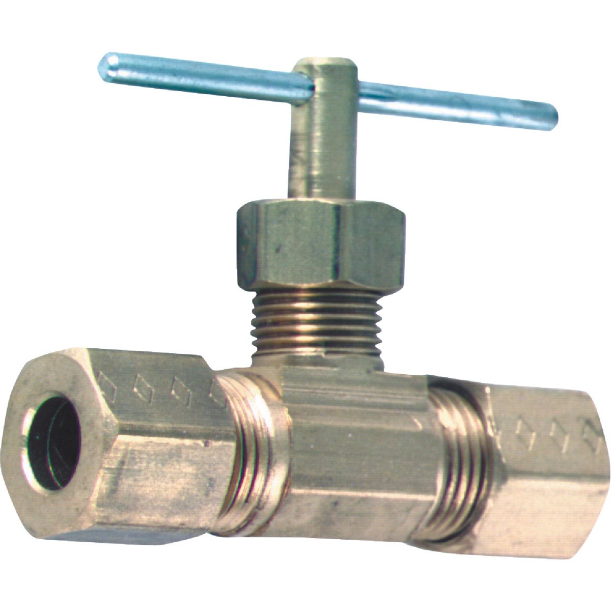 Do it Best 1/4 In. Tube x 1/4 In. Tube Brass Straight Needle Valve 45-51-CLF SIM