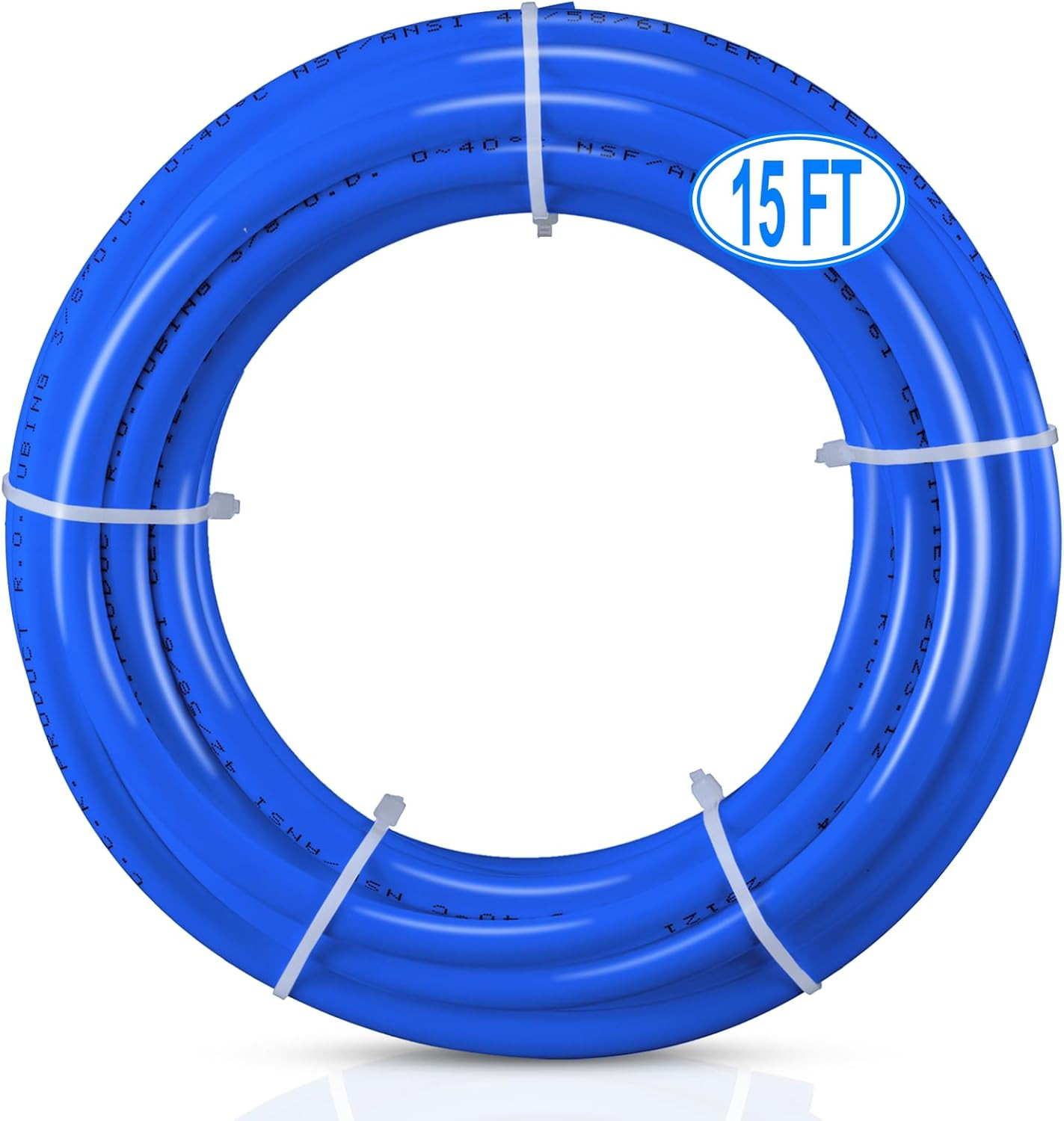 15FT 3/8 Inch O.D.RO Water Tubing,NSF Certified Water Line for RO(Reverse Osmosi
