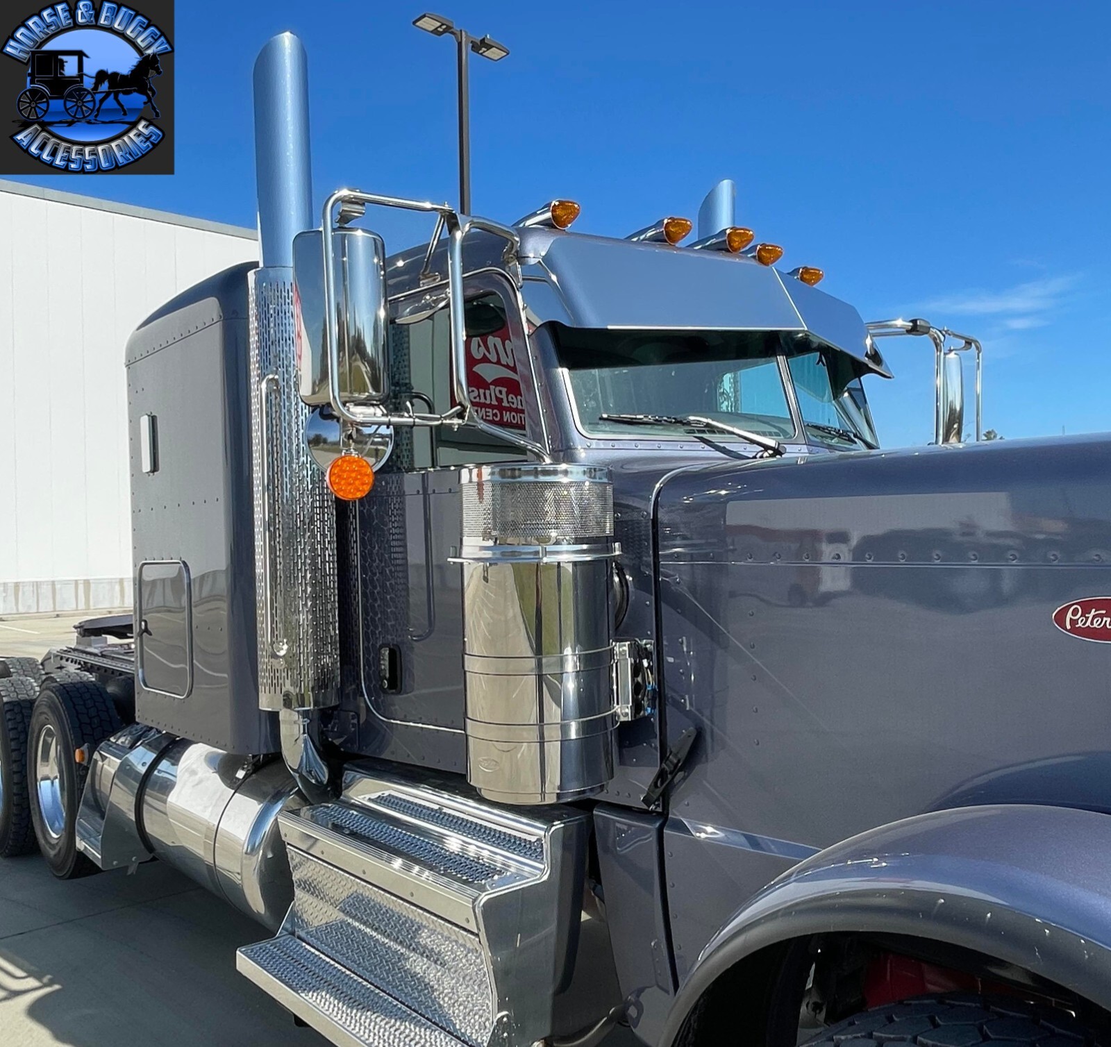 Peterbilt 13" x 10" Rollin-low reverse bowtie style 379,389,388,386 stainless