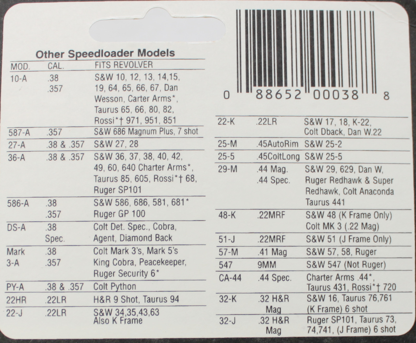 HKS Speedloader model 10-A 10A 10 A