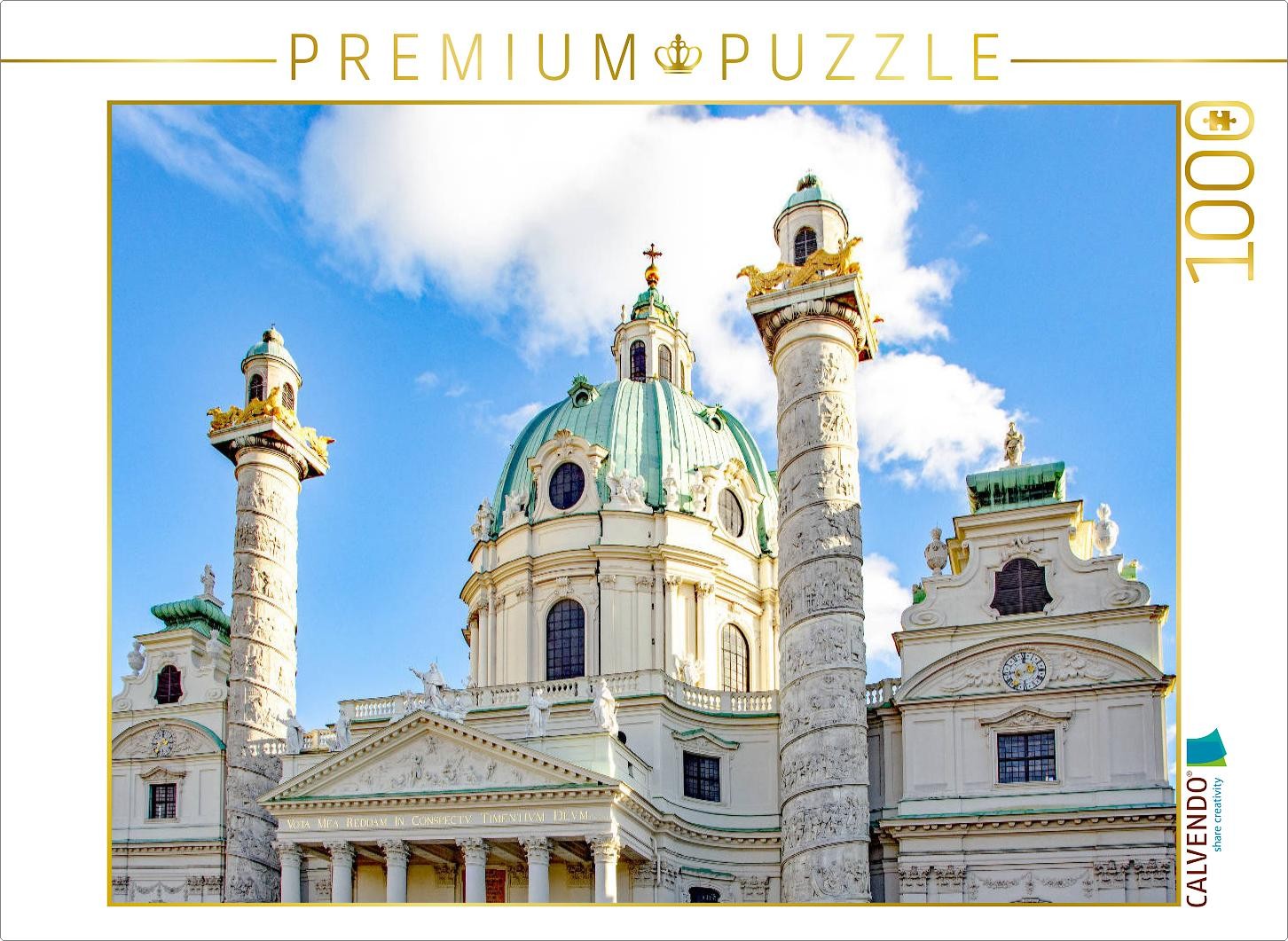 CALVENDO Puzzle Wiener Karlskirche | 1000 Teile Lege-Größe 64x48cm Foto-Puzzle f