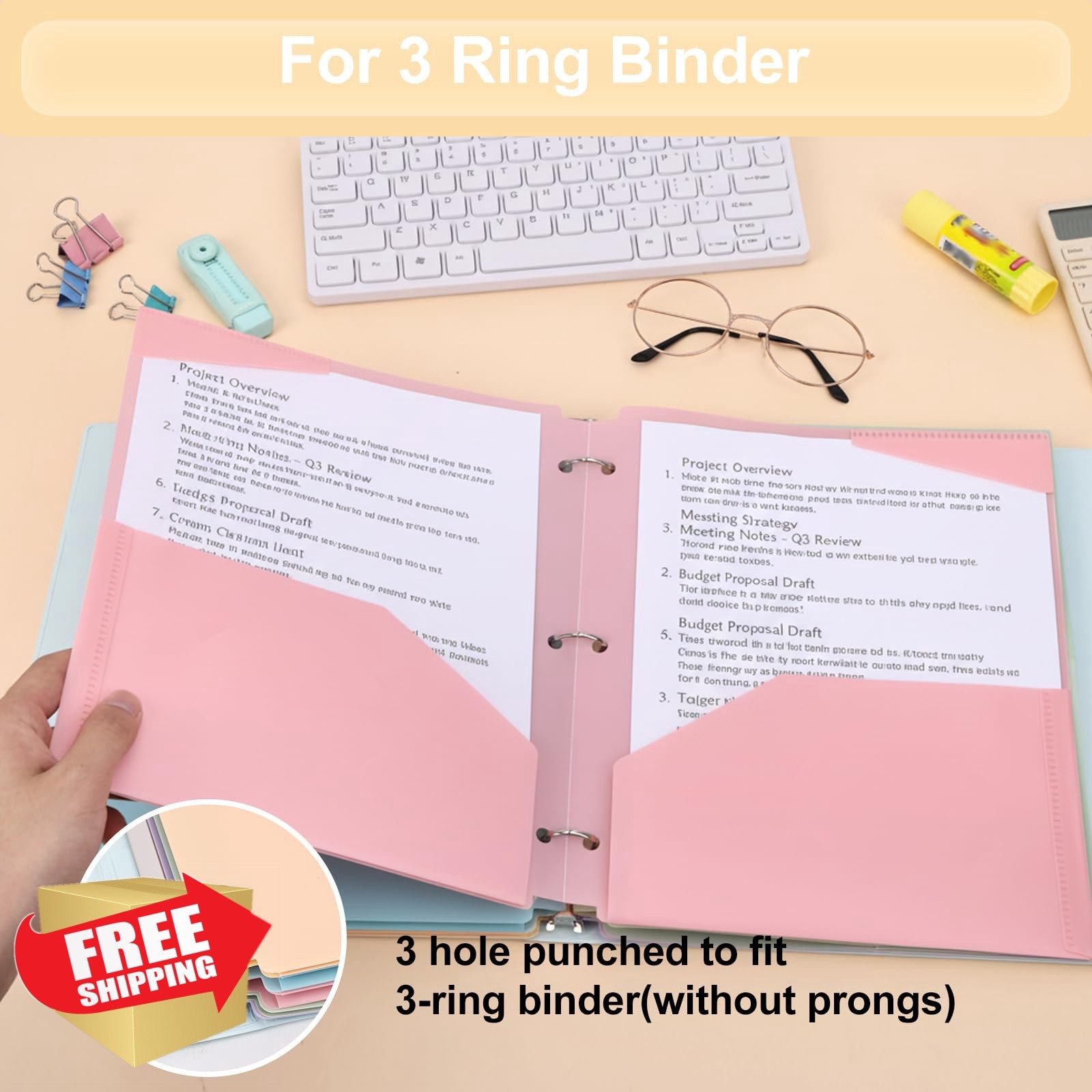 EOOUT Pastel Folders 10pcs