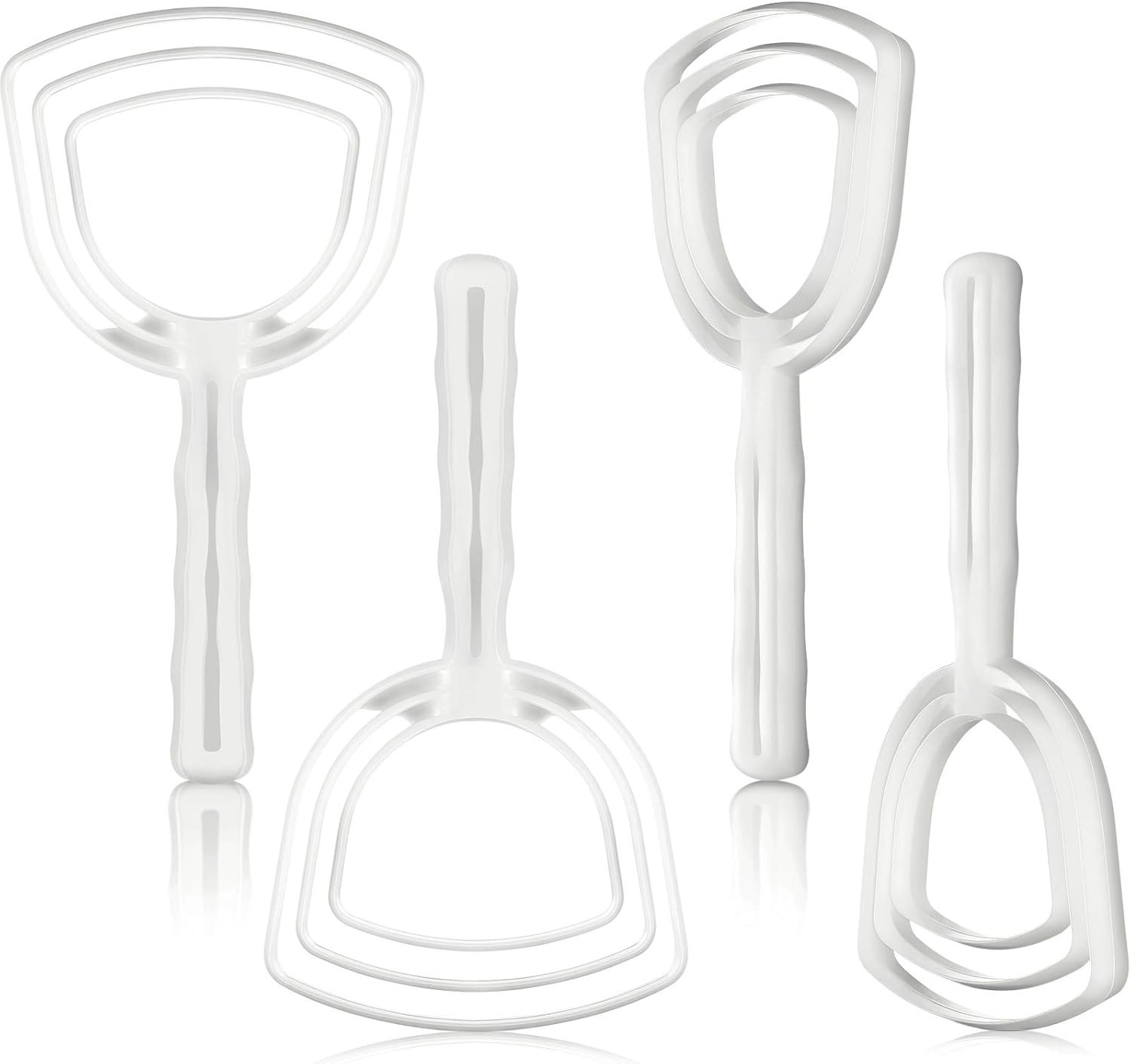 4 Pieces Meat Scraper Bone Dust Scraper Bone Scraper White Poly Scraper