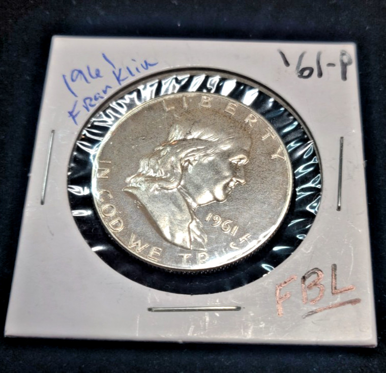 1961-P FRANKLIN Half Dollar 9% FULL BELL LINES ON THIS RARE ONE..CK OUT THE PICS
