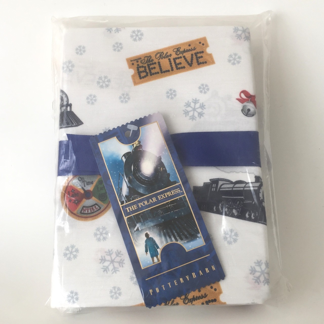 POTTERY BARN The Polar Express Pillowcase, Cotton, Set of 2 King 40x20" 8003637