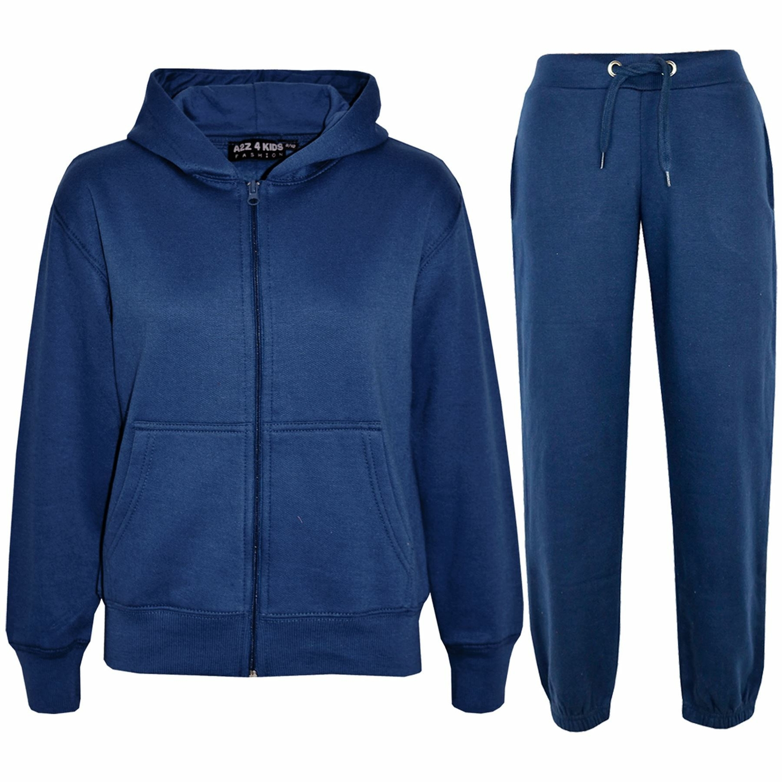 Adults Mens Plain Navy Tracksuit Hoodie Sweatpants Casual Gents Gym Exercise