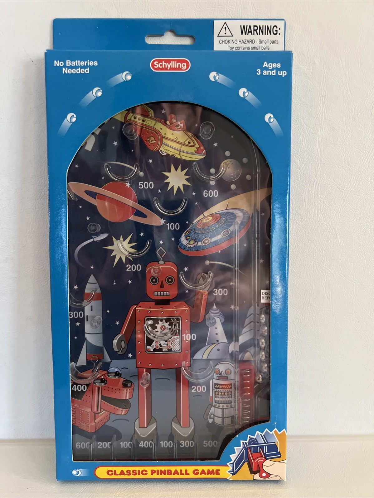 Schylling Space Race  Robot Classic Pinball Toy Handheld Game ~ 2000 NIB