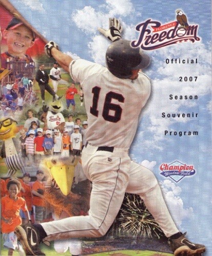 Florence Freedom Baseball 2007 Official Program Cover On 12x8in Metal Sign