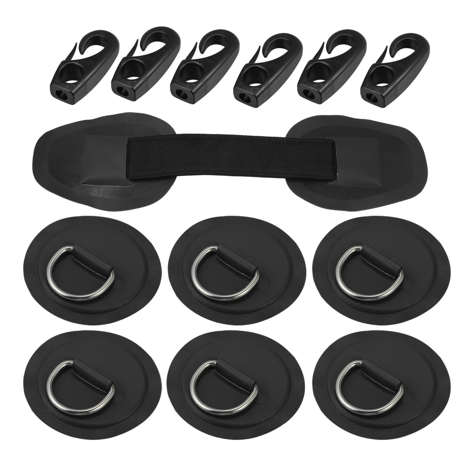 6pcs 8cm Ring Patch D PVC Kayak Set with Hooks Handle