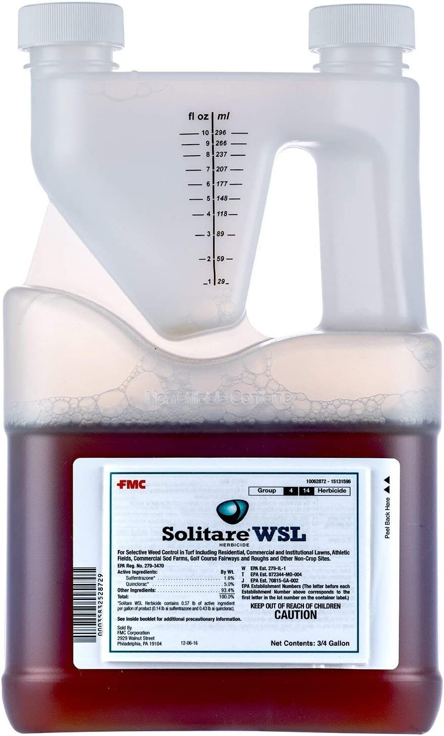 Solitare WSL Selective Post-Emergent Herbicide Broadleaf Nutsedge 96 oz by FMC