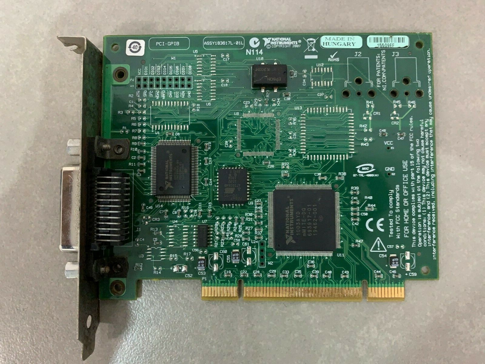 National Instrument PCI-GPIB IEEE 488.2 ASSY183617L-01L CARD - FREE SHIPPING