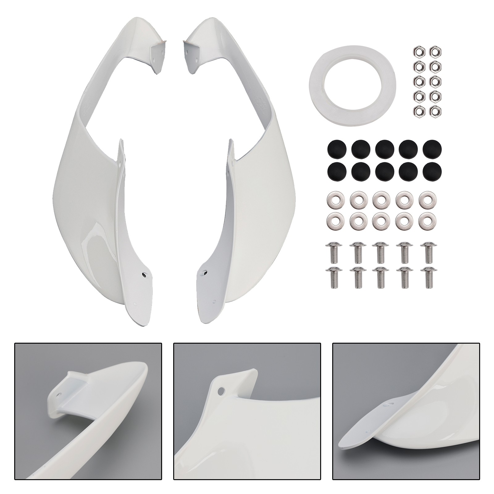 Front Side Winglets fit for Yamaha YZF R1 R1M 2021-2024 White