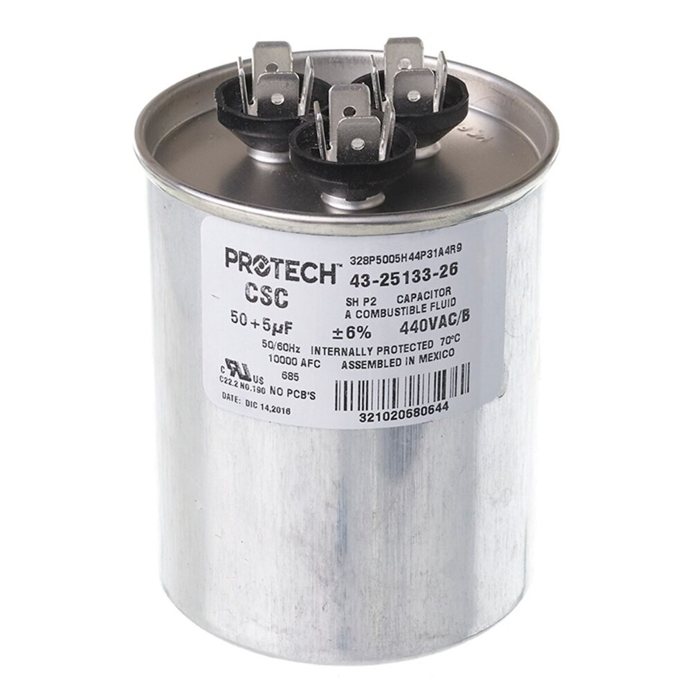 Rheem 43-25133-26 Dual Capacitor 50/5uF 440VAC