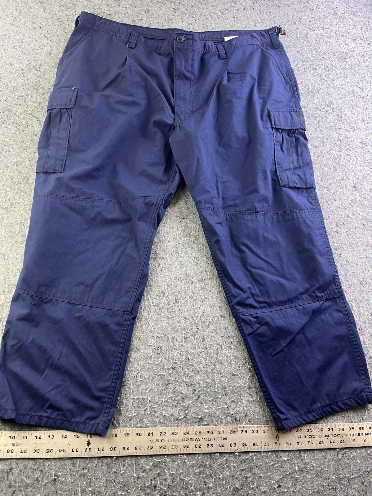 Men’s USCG ODU Cargo Pants XXXL Long Ripstop Tactical Navy Blue
