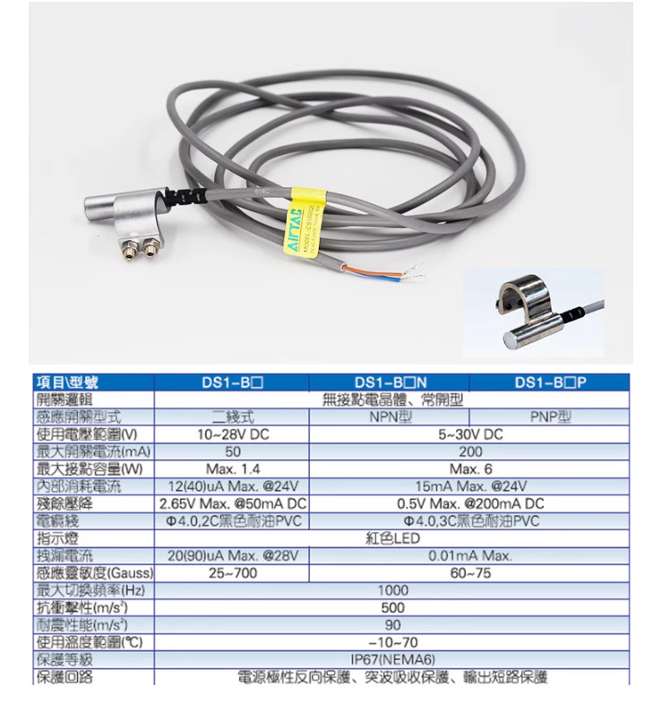 1PC New AirTac Magnetic induction switch cylinder sensor CS1-E #LL