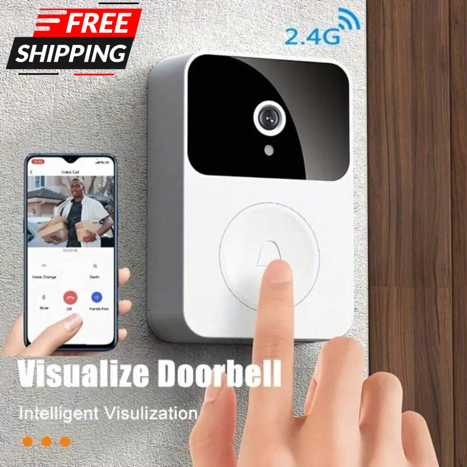 Smart Doorbell with Camera Mini Wifi Video Wireles Phone Remote Control Doorbell