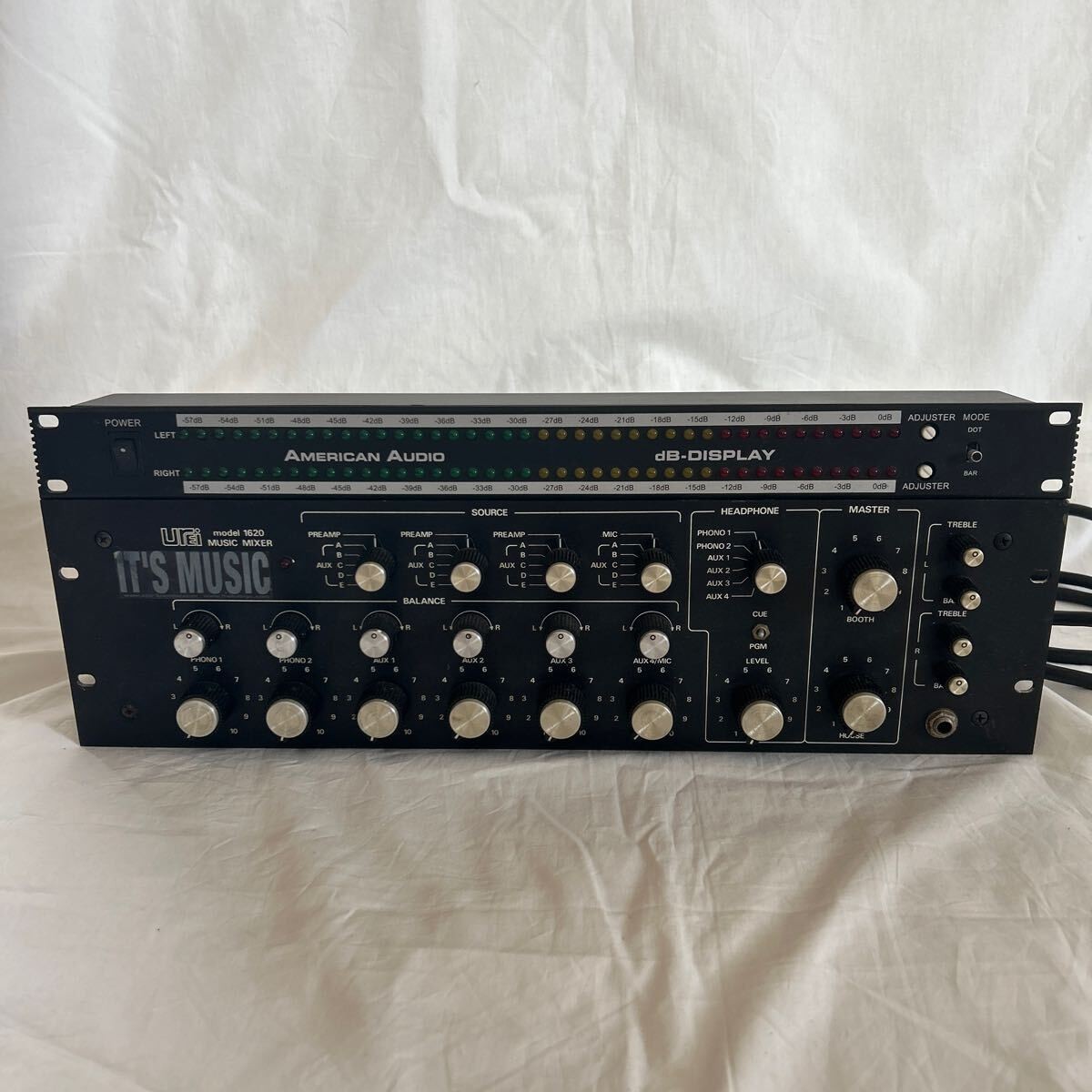 Urei 1620 MUSIC MIXER Analog Mixer + AMERICAN AUDIO db-DISPLAY