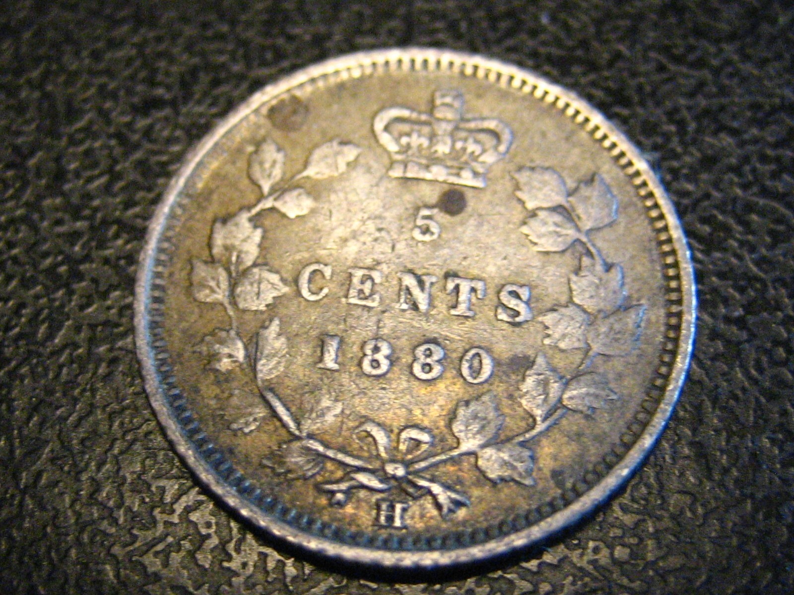 1880-H Obverse 3 Canadian 5 Cent Silver