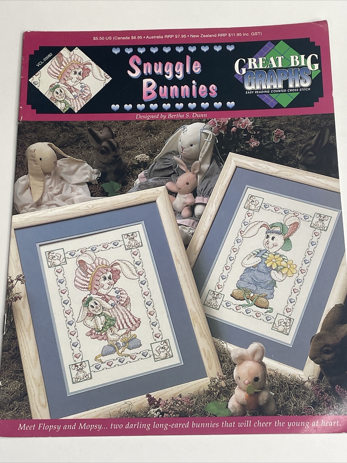 Great Big Graphs Snuggle Bunnies Cross Stitch Pattern