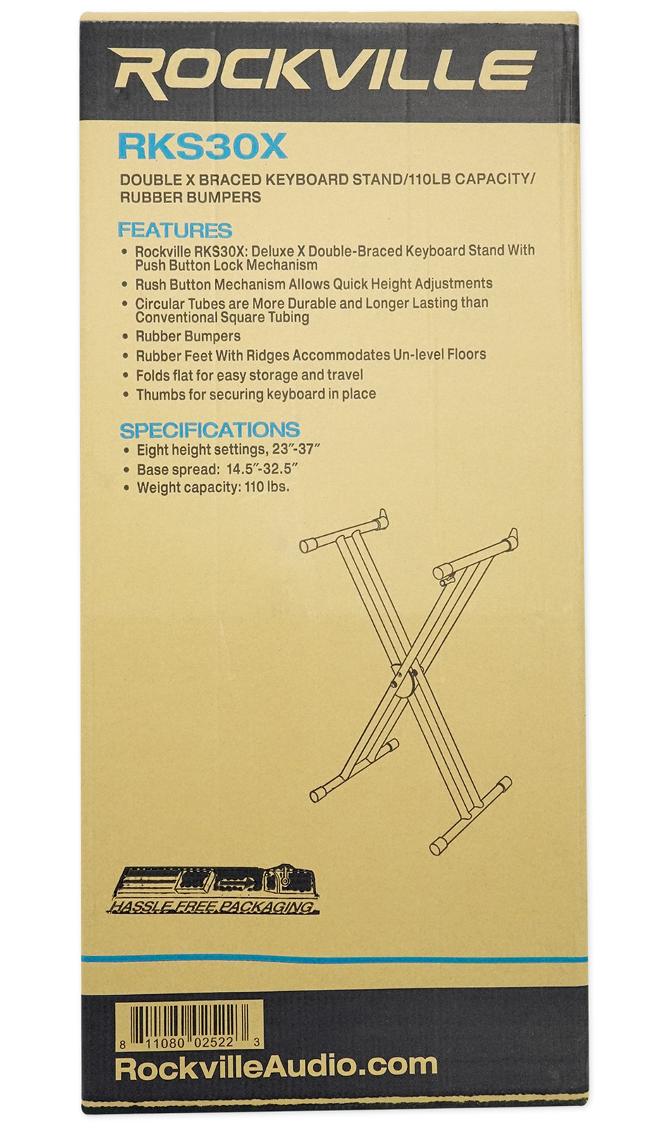 Rockville Keyboard Stand For Dave Smith Instruments Prophet Rev2-08