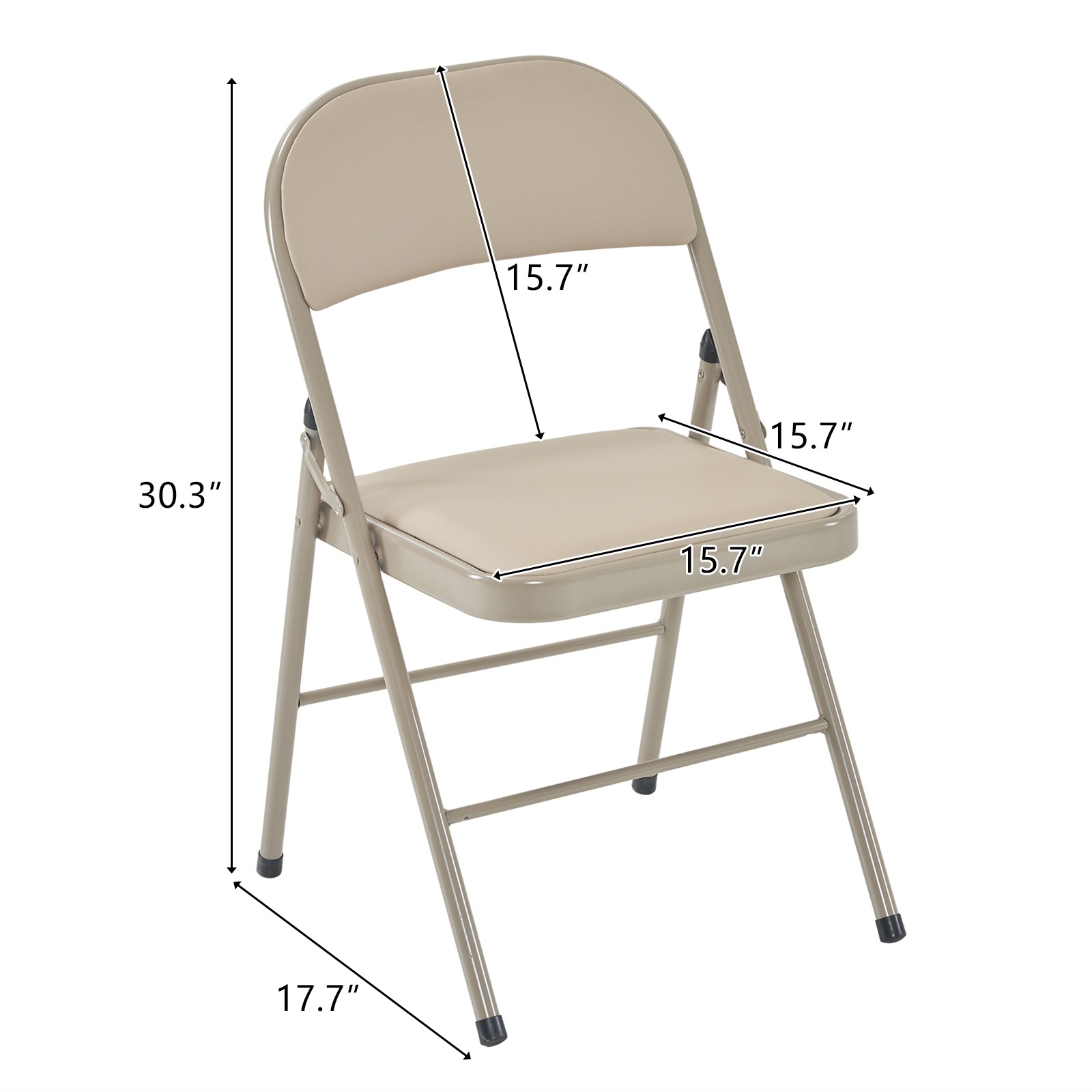 4pcs Elegant Foldable Iron & PVC Chairs for Convention & Exhibition Light -