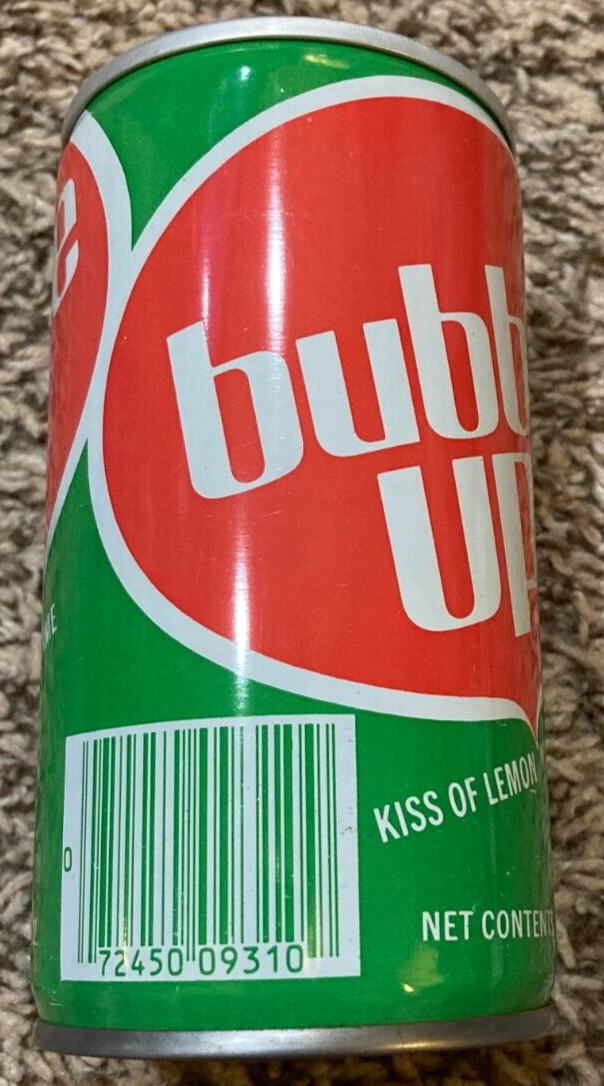 VINTAGE BUBBLE UP LEMON LIME SODA STELL PULL TAB CAN