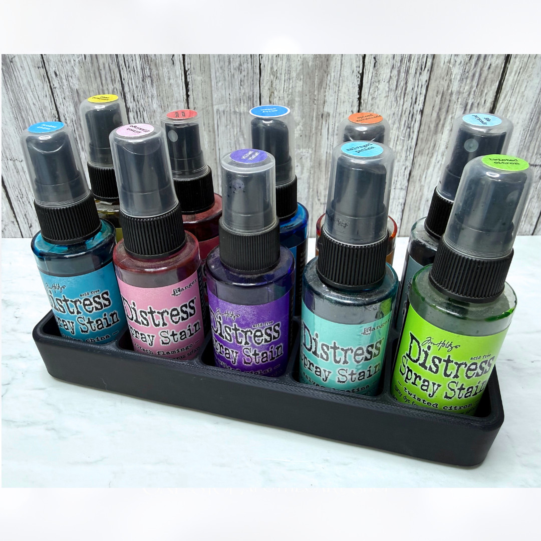The INK SPRAY TRAY Organizer Craft 3D Printed for Tim Holtz Dylusions 2oz BLACK