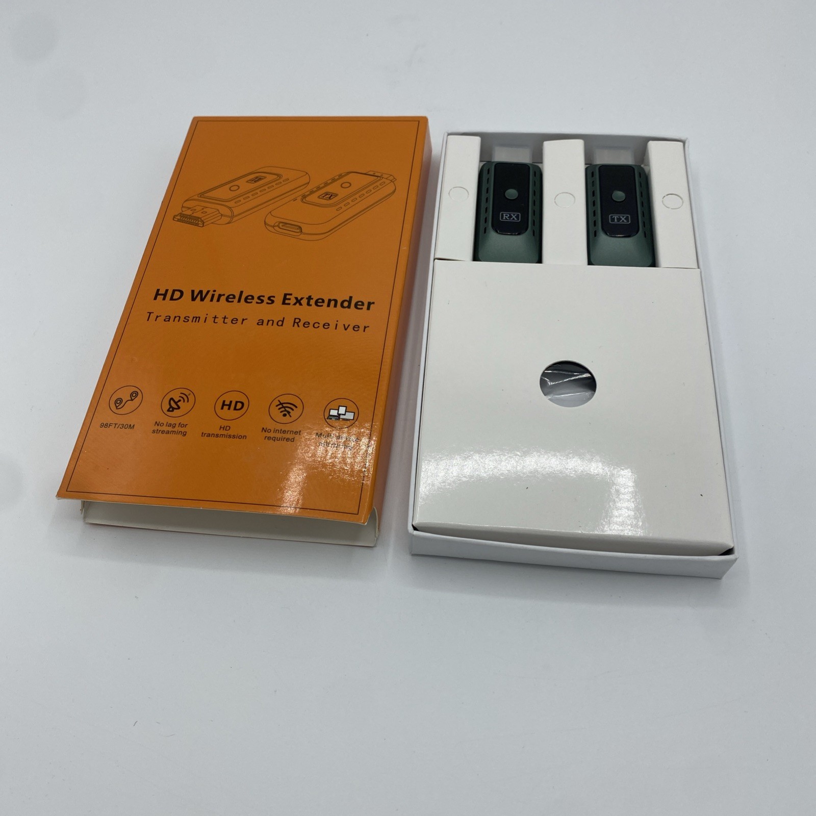 Hd Wireless Extender Transmitter And Receiver , Plug And Play