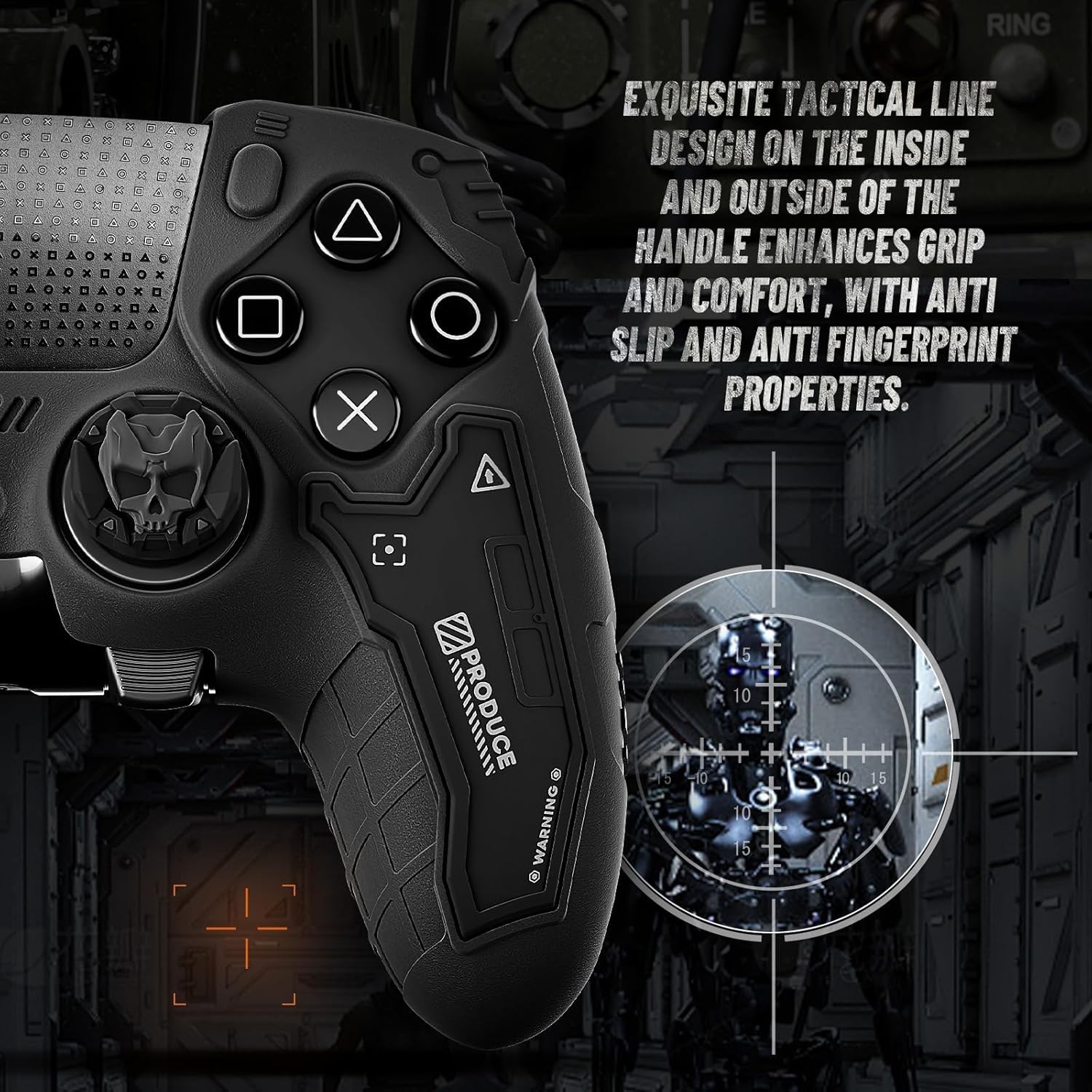 GeekShare G.S.TAC Case for PS5 Edge Wireless Controller + Thumb grips + Sticker