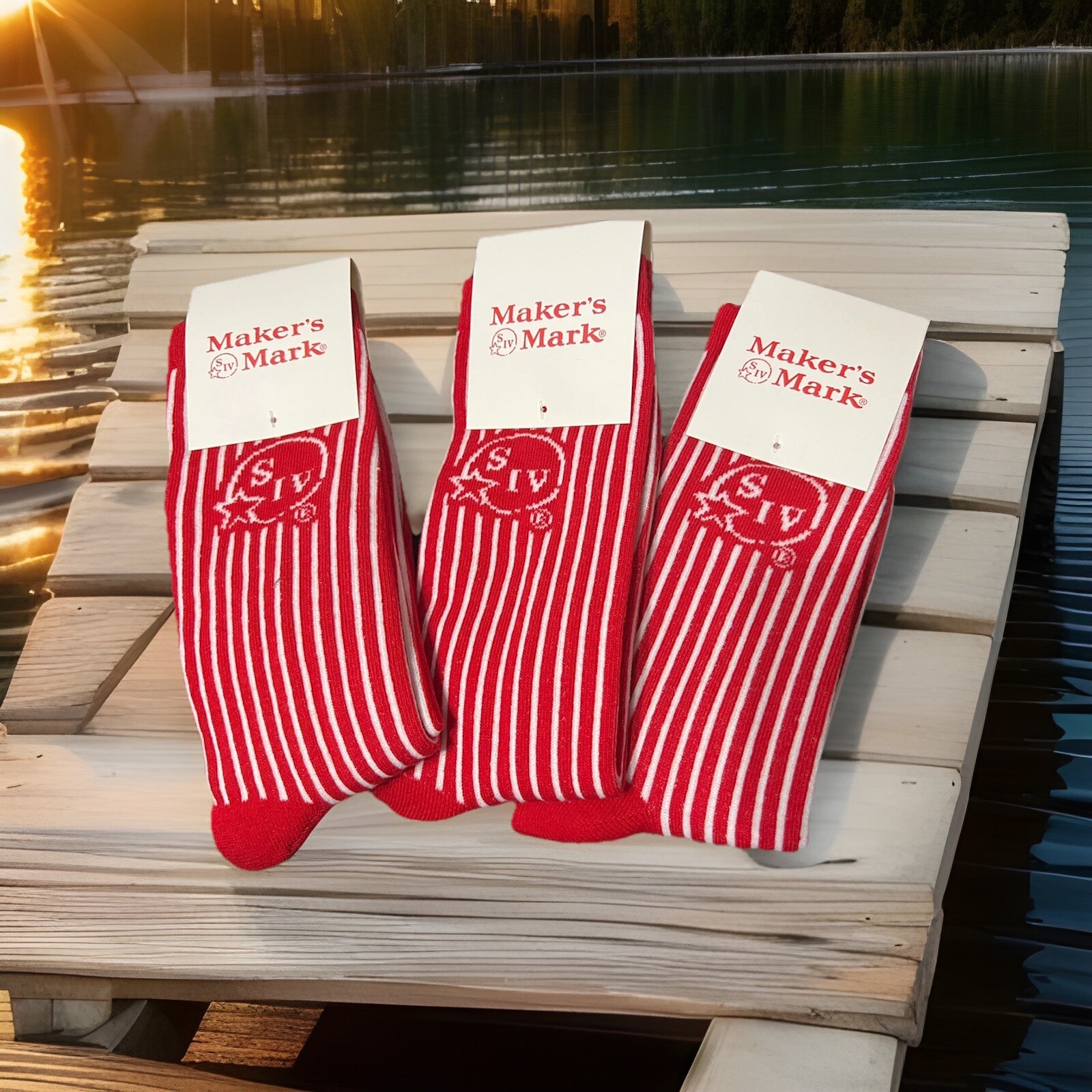 Makers Mark Socks 3pk. “The Weekender”  Unisex Adult Size Free Ship USA