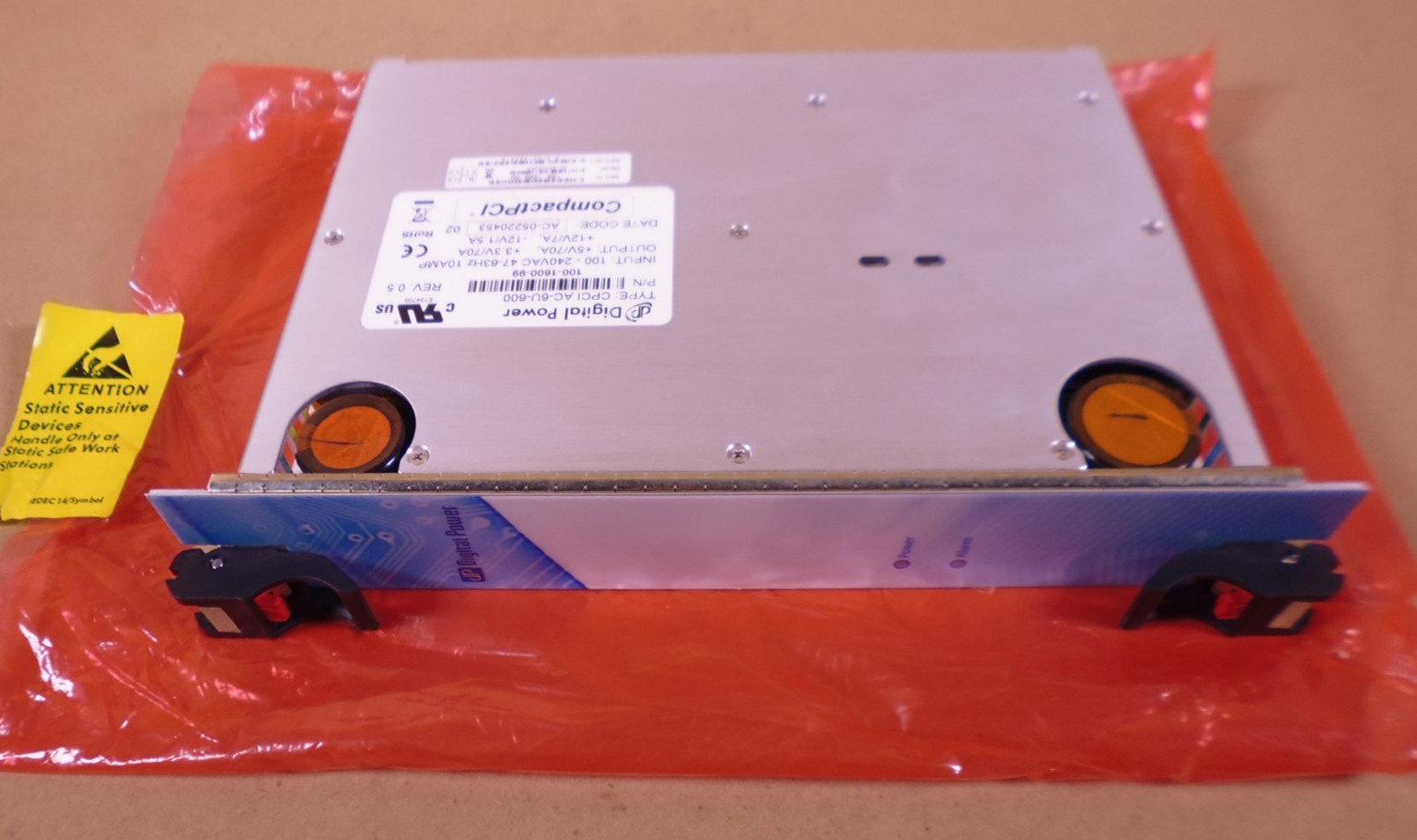 Digital Power CPCI AC-6U-600 600Watt Compact Power Supply , 100-240VAC