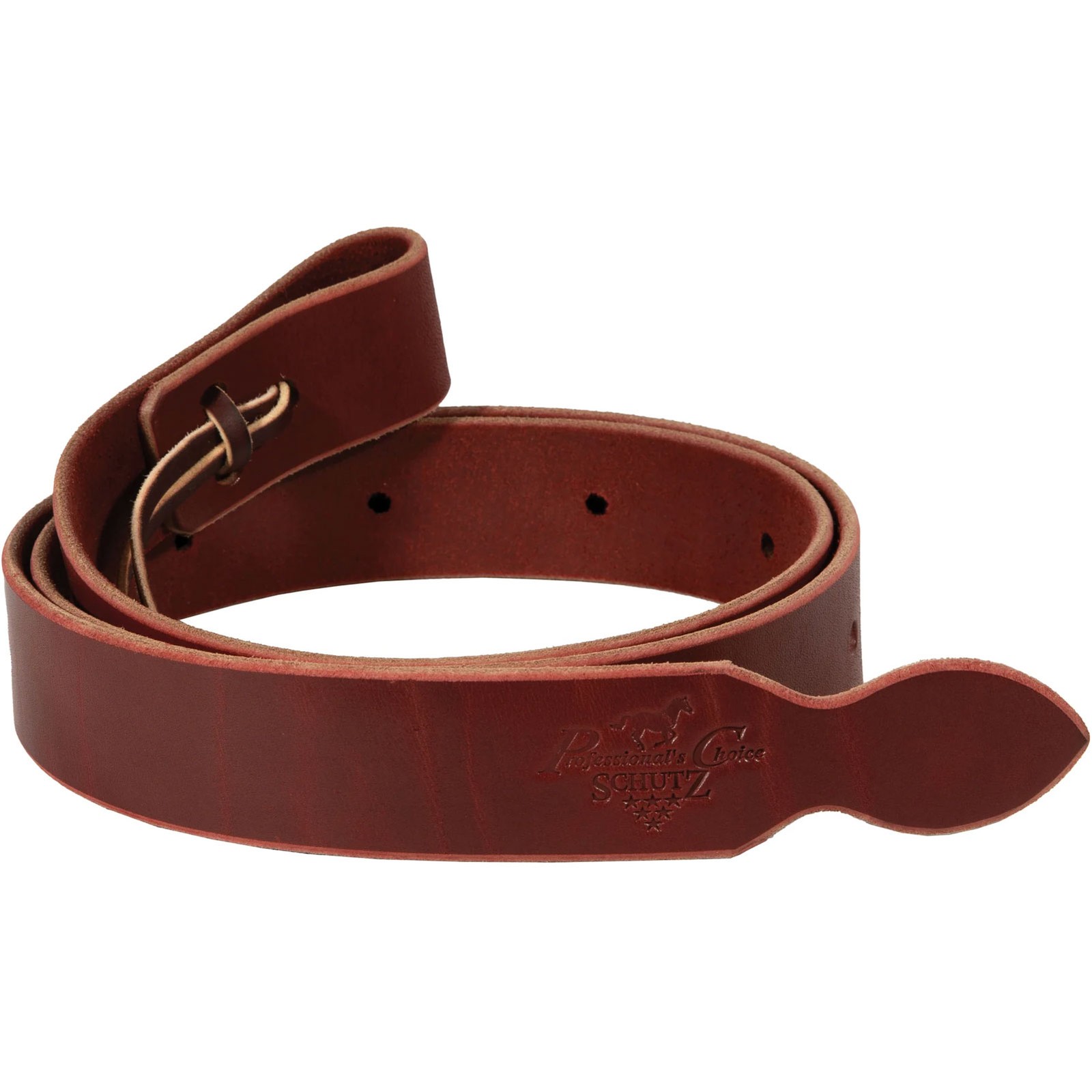 PROFESSIONAL'S CHOICE 1 1/2in X 60in Burgundy Leather Latigo Cinch Tie Strap