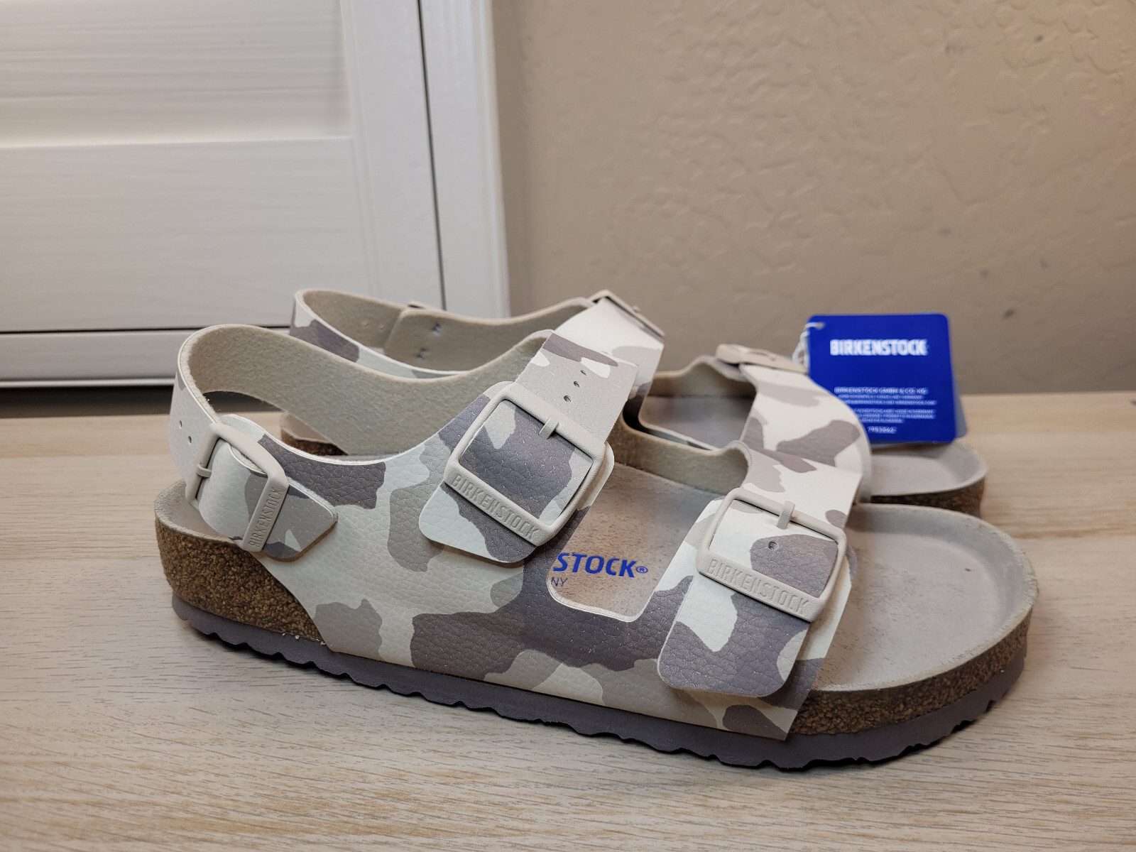 Birkenstock Milano Soft Footbed Birko-Flor - Desert Soil Gray/Taupe Mens 10 43