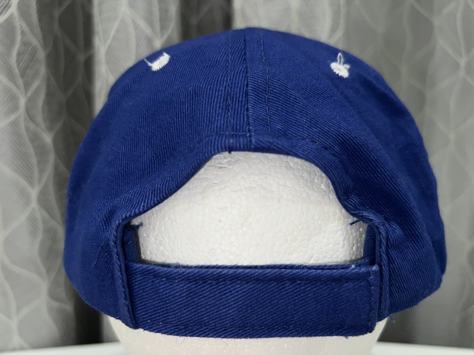 Wave Express Red White Logo on Navy BlueHat Cap Hook Loop One Cap Brand EUC