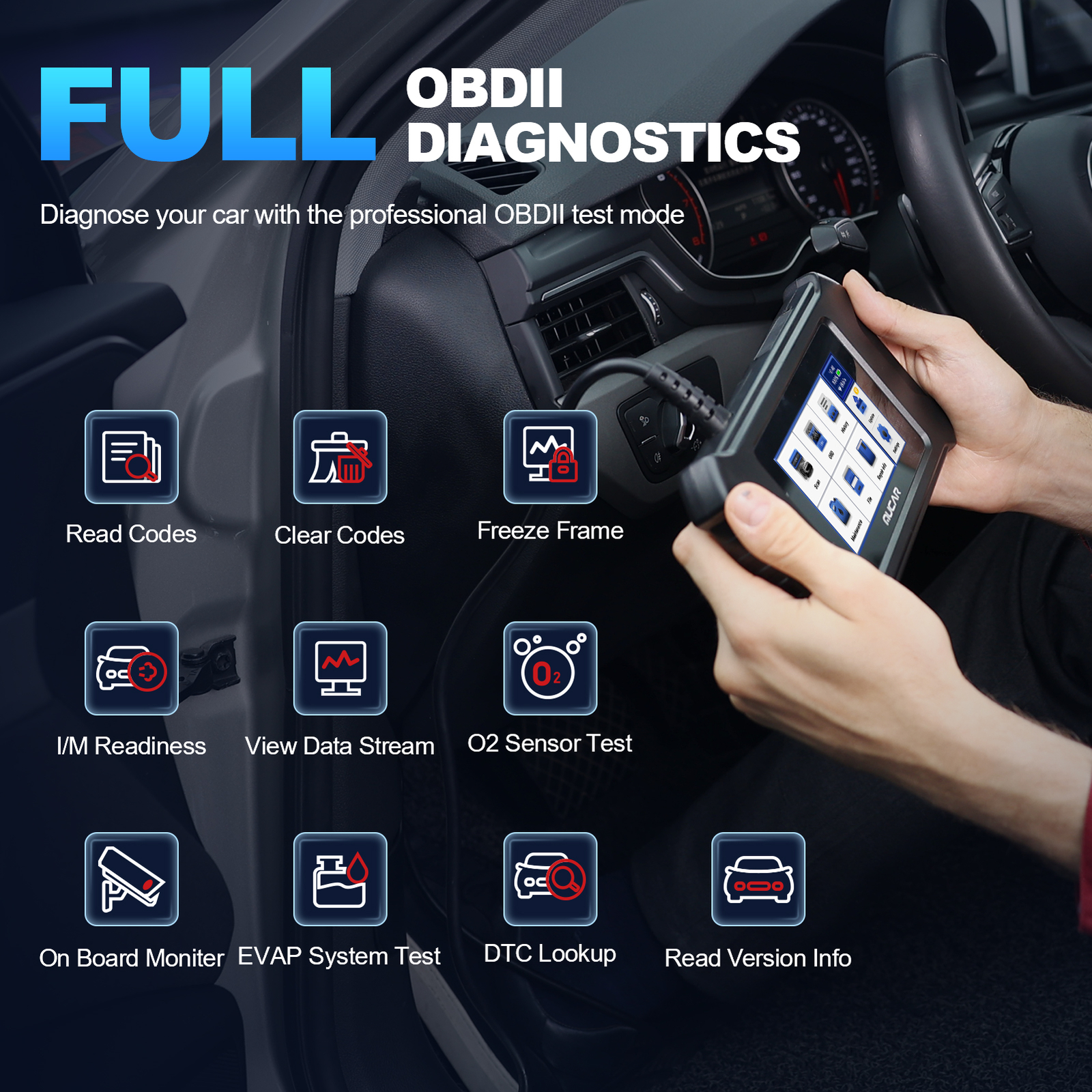 MUCAR CS6 Car OBD2 Diagnostic Scan Tool Scanner Code Reader ABS SRS E/CM System