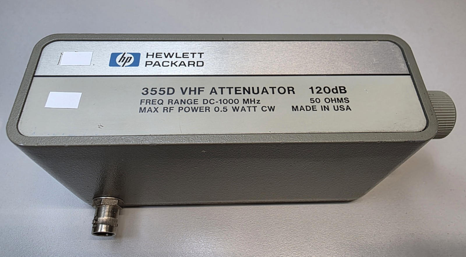 HP, Agilent Keysigh 355D, Step Atten. 0-120 dB, 10 dB Step. DC-1.0 GHz