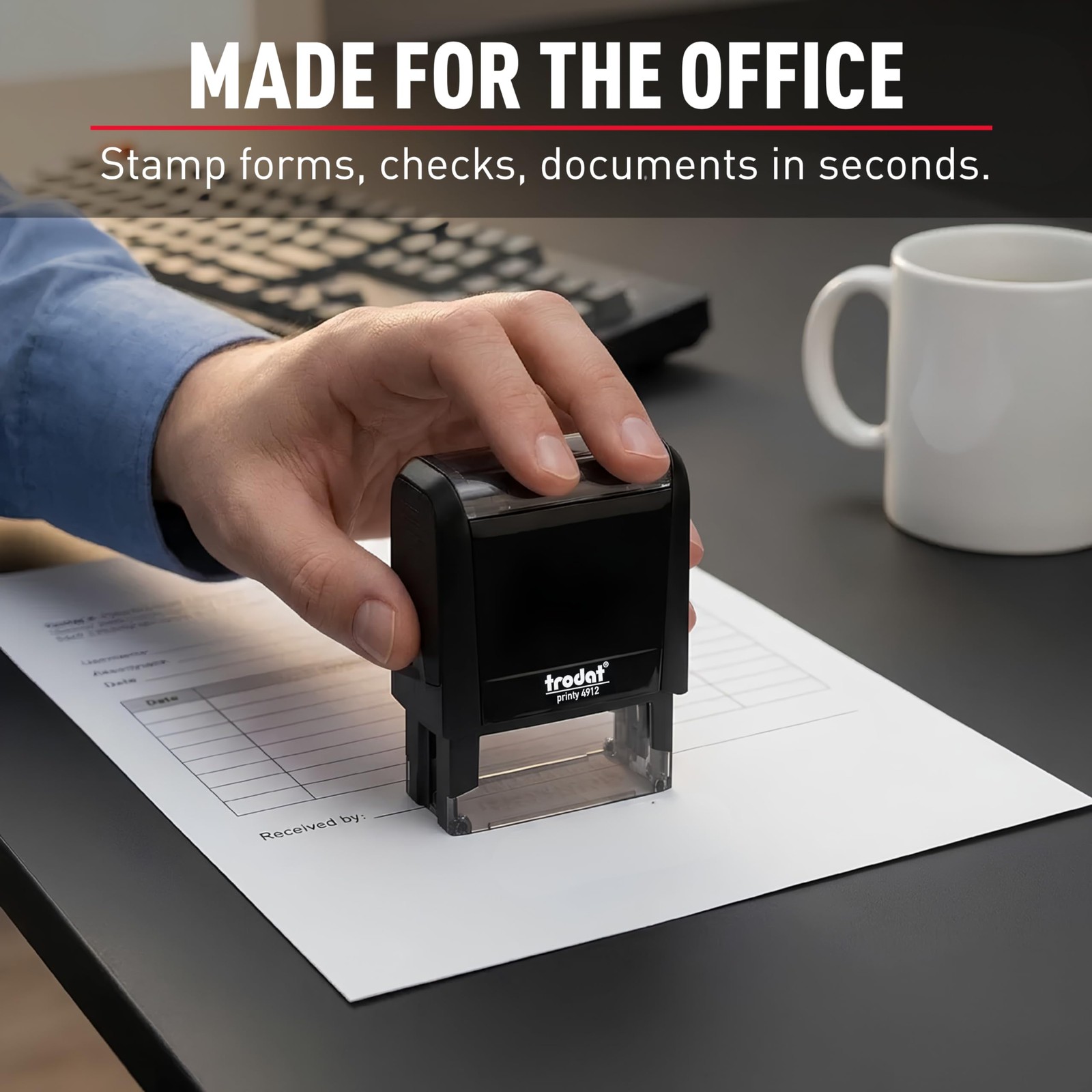 4912 Self Inking DIY 4 line Custom Rubber Stamp Kit Personalized for Name