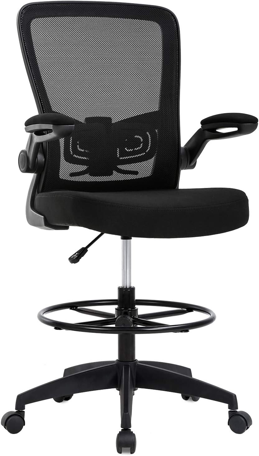 Office Drafting Chair Tall Office Chair Adjustable Height with Lumbar