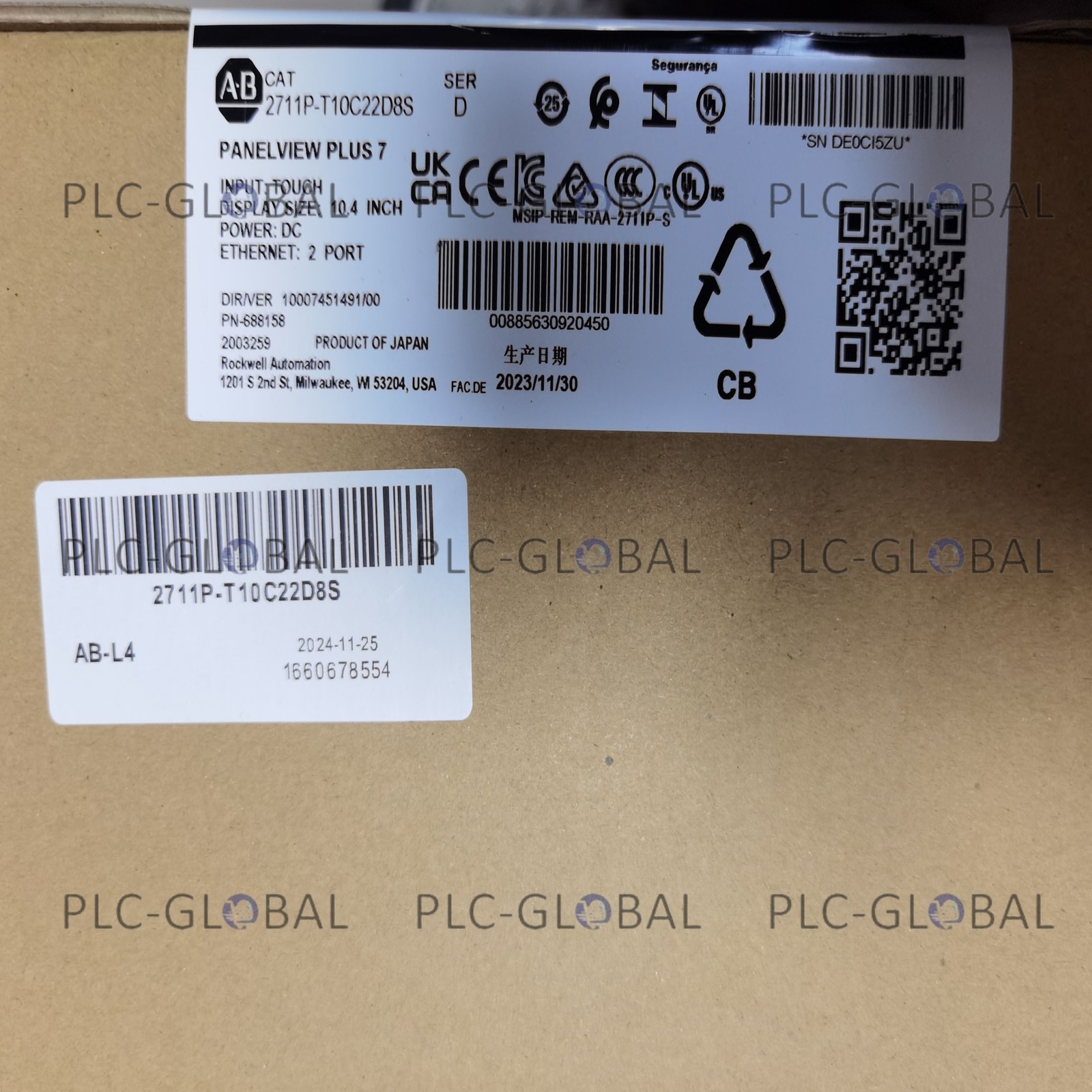 1 Unit Brand New Allen-Bradley 2711P-T10C22D8S US Stock Local Shipping