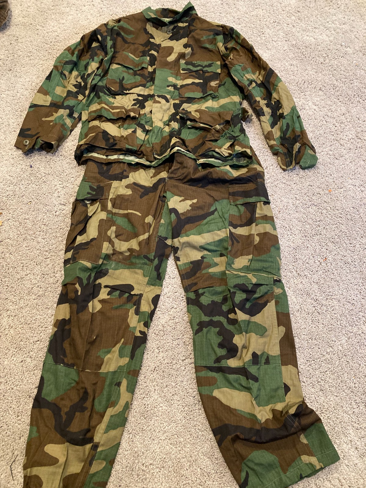 Primo Condition Men Woodland Cotton Camo Pant and Jacket MEDIUM SHORT