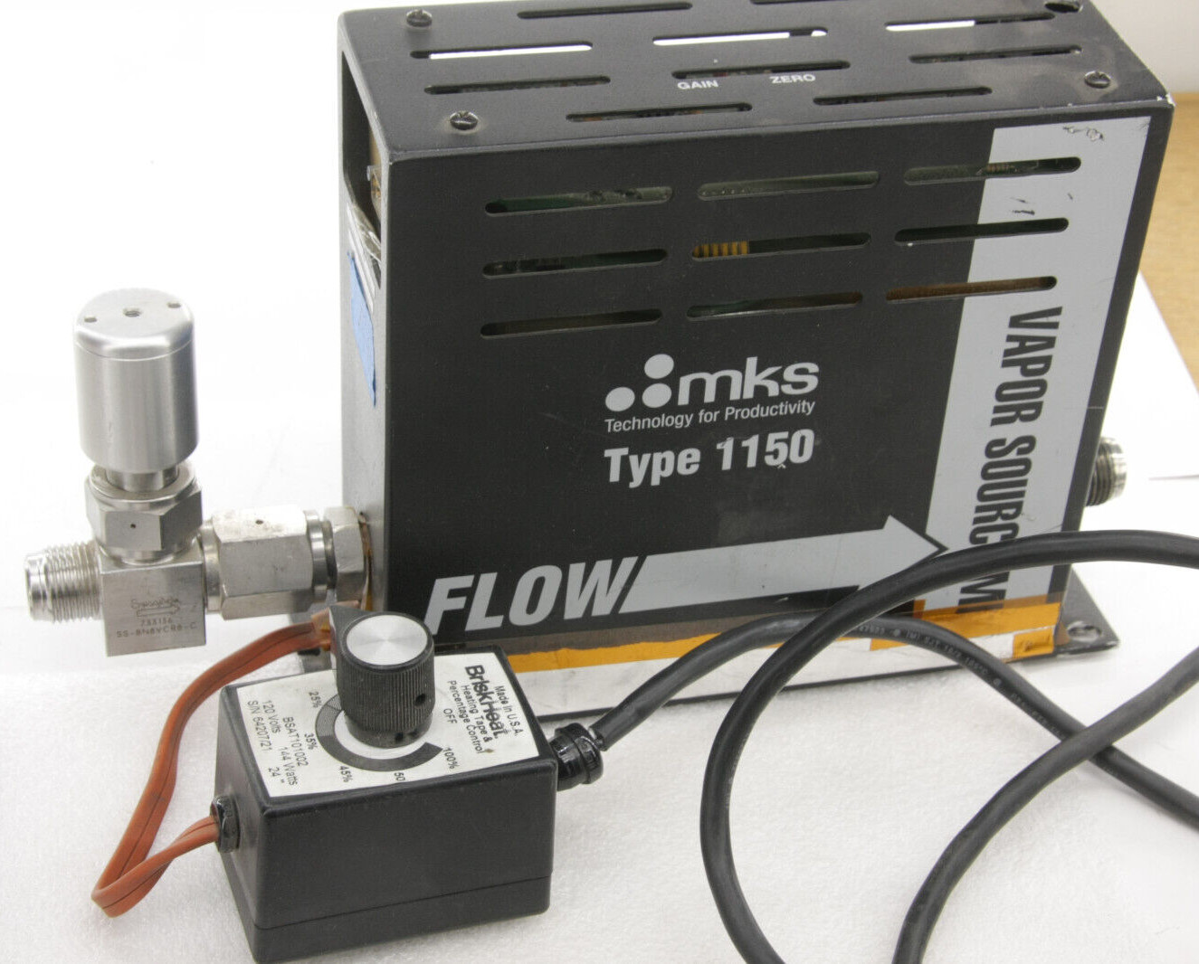 Vapor Source MFC MKS Type 1150 Flow 1150C 4351M Controller TIPT 300SCCM PARTS
