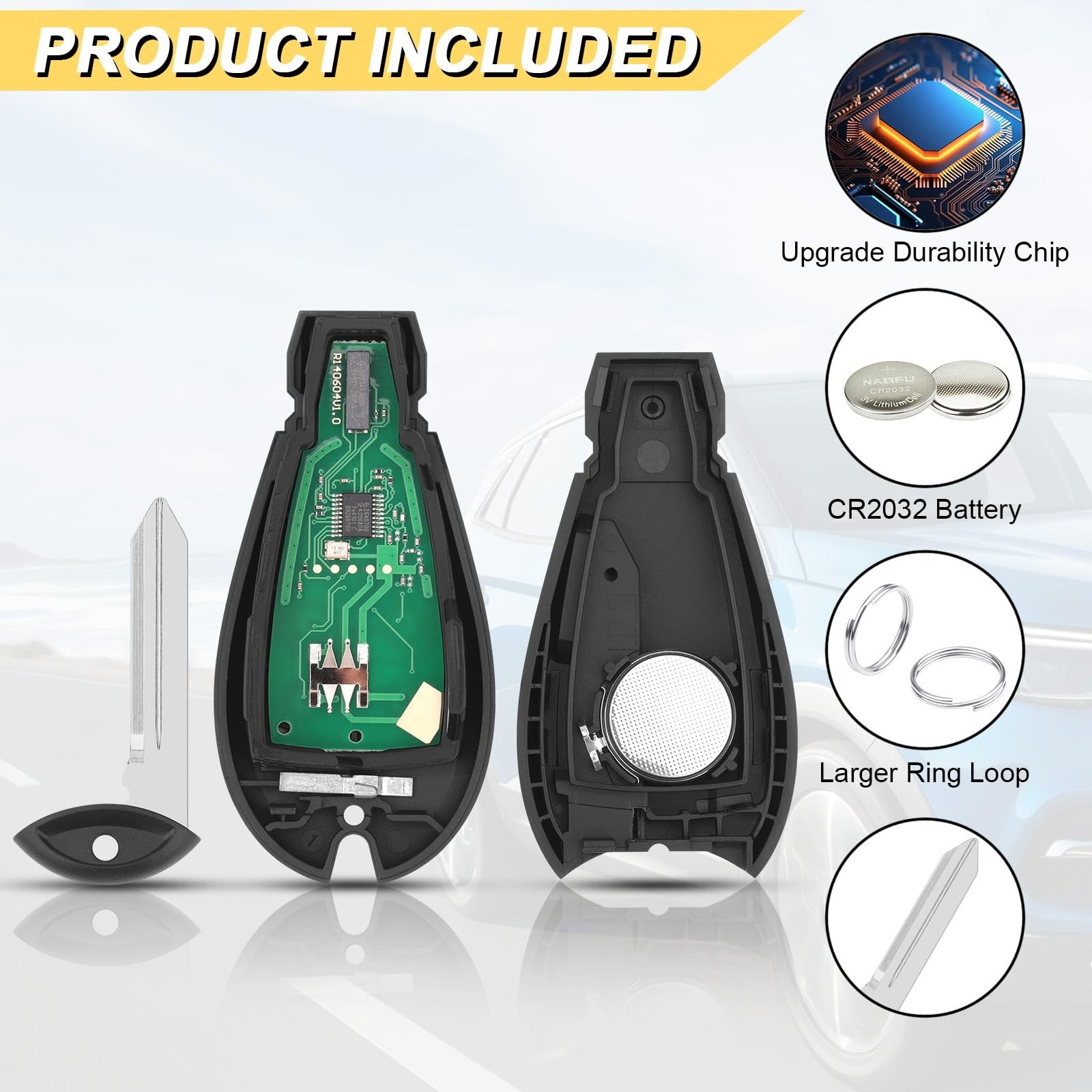 Key Fob for 2013-2021 Ram 1500 2500 3500 4500 5500/19-21 Ram 1500 Classic Car...