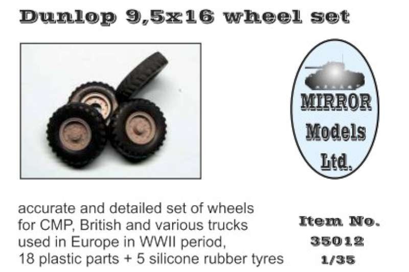 1/35 Dunlop 9 5x16  Wheel/Tire Set for WWII CMP/British Trucks (5) (D)