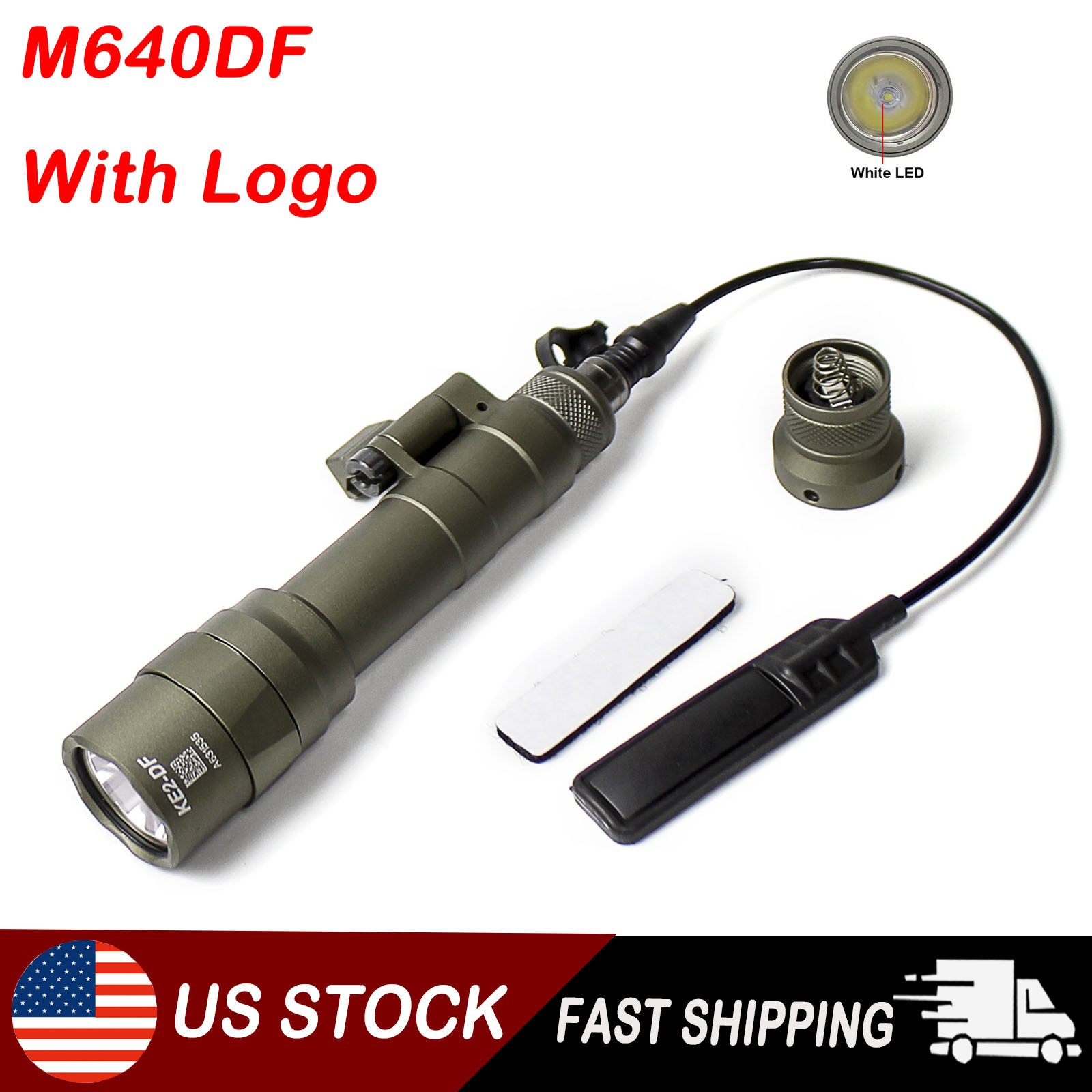 Tactical Metal M640DF 1200LM LED Flashlight Strong Light Hunting for 20mm Rail