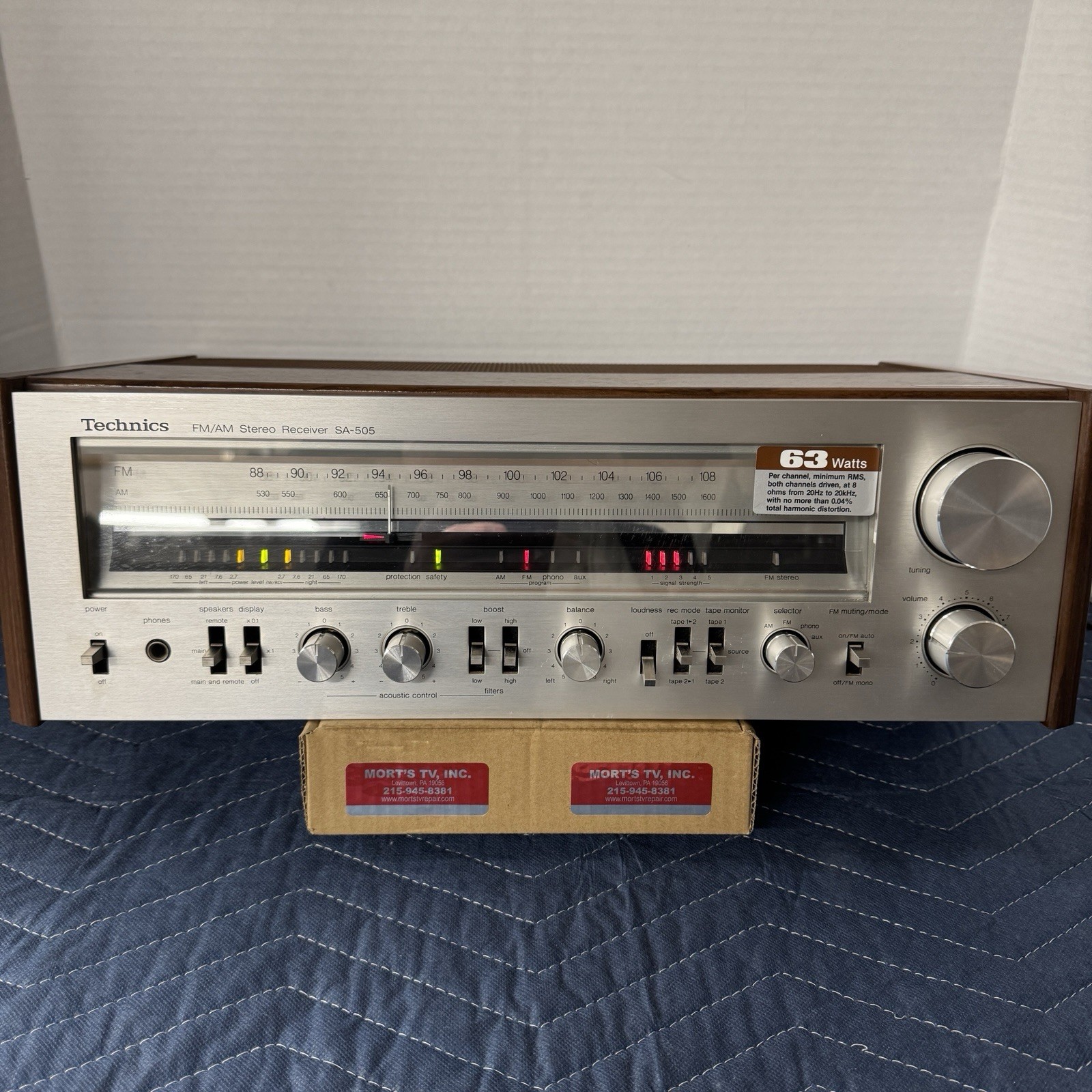 TECHNICS SA-505 VINTAGE AM/FM STEREO RECEIVER - SERVICED - CLEANED - TESTED