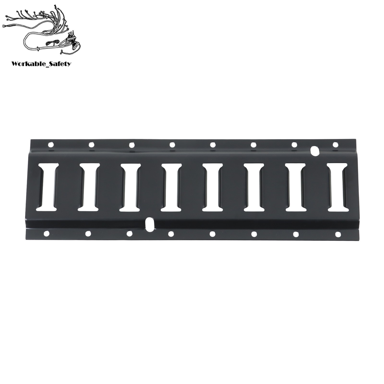 18 Pack 1.3' E-Track Rail Set, Black Powder Coated Finish For Trailers & Vans